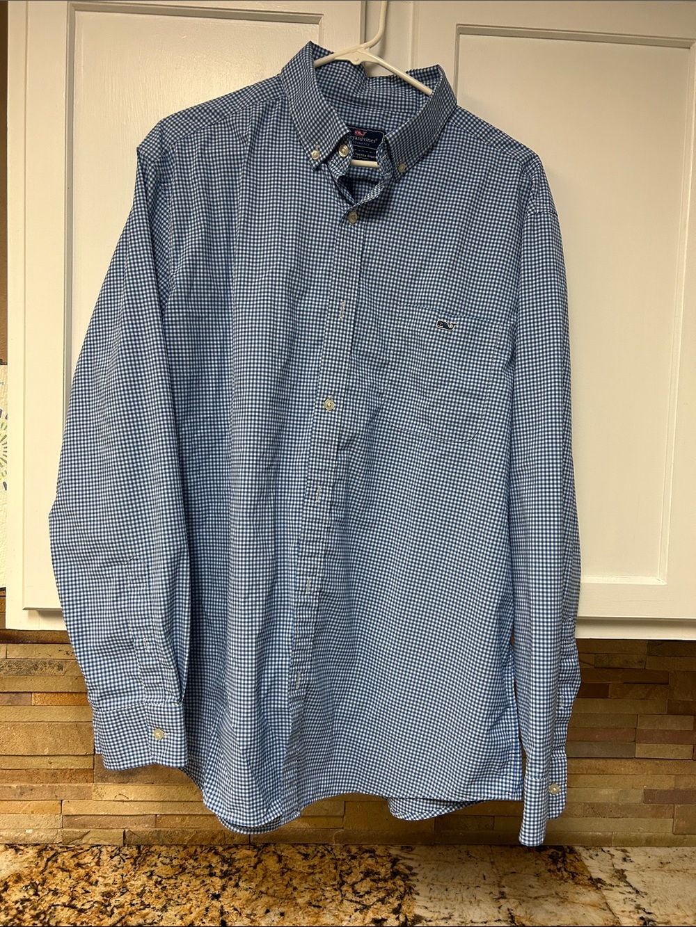Vineyard Vines Classic Blue Check Button-Down Men's Shirt